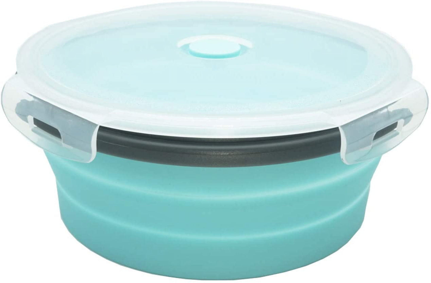42Oz Collapsible Camping Bowl Portable Silicone Bowl with Lid for Travel Camping Hiking Kitchen Compatible with Freezer and Microwave 1200ML