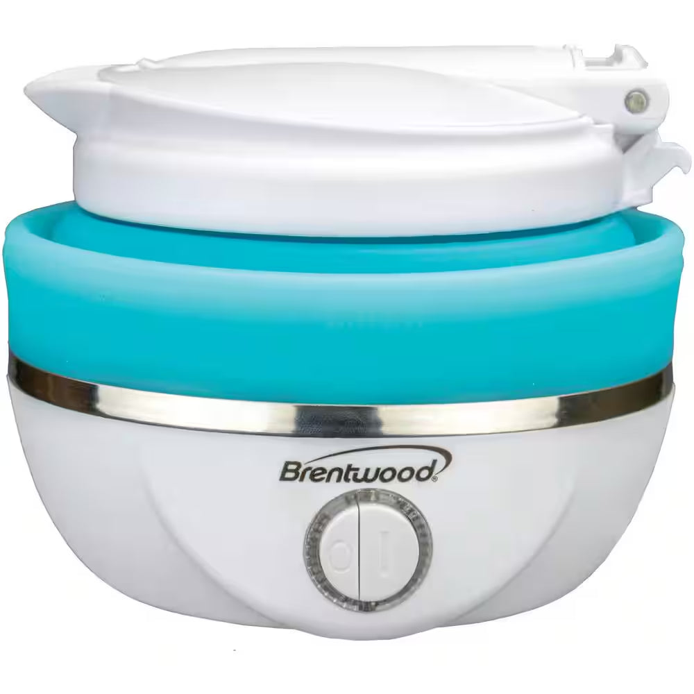 3.4-Cup Blue Dual-Voltage Collapsible Travel Kettle