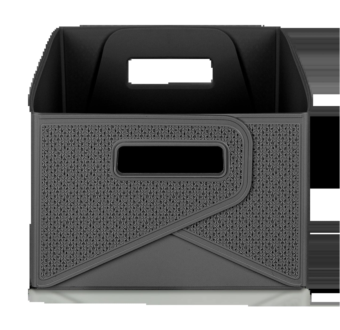Collapsible Decorative Plastic Storage Bins, Set of 3, Grey