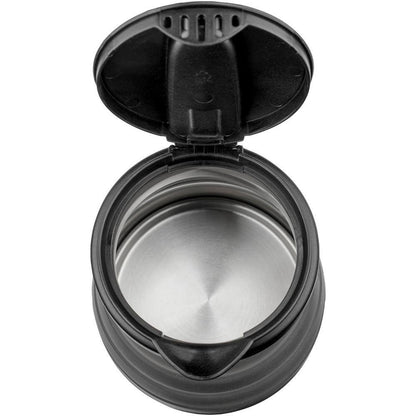 3.4-Cup Black Dual-Voltage Collapsible Travel Kettle