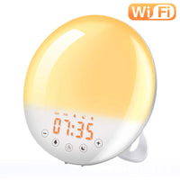 Wifi Voice Control Intelligent Alarm Clock, Sunrise Natural Wake-Up Light