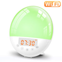 Wifi Voice Control Intelligent Alarm Clock, Sunrise Natural Wake-Up Light