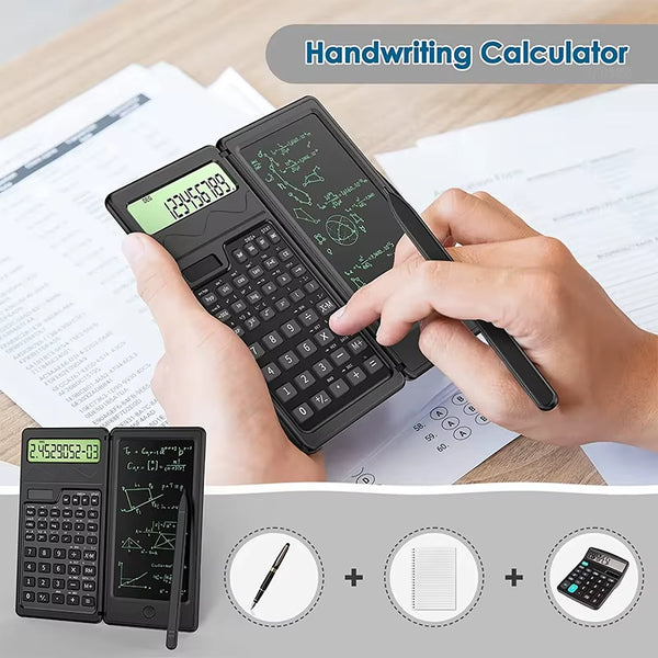 Solar Powered Scientific Calculator & 6 Inch Writing Tablet 