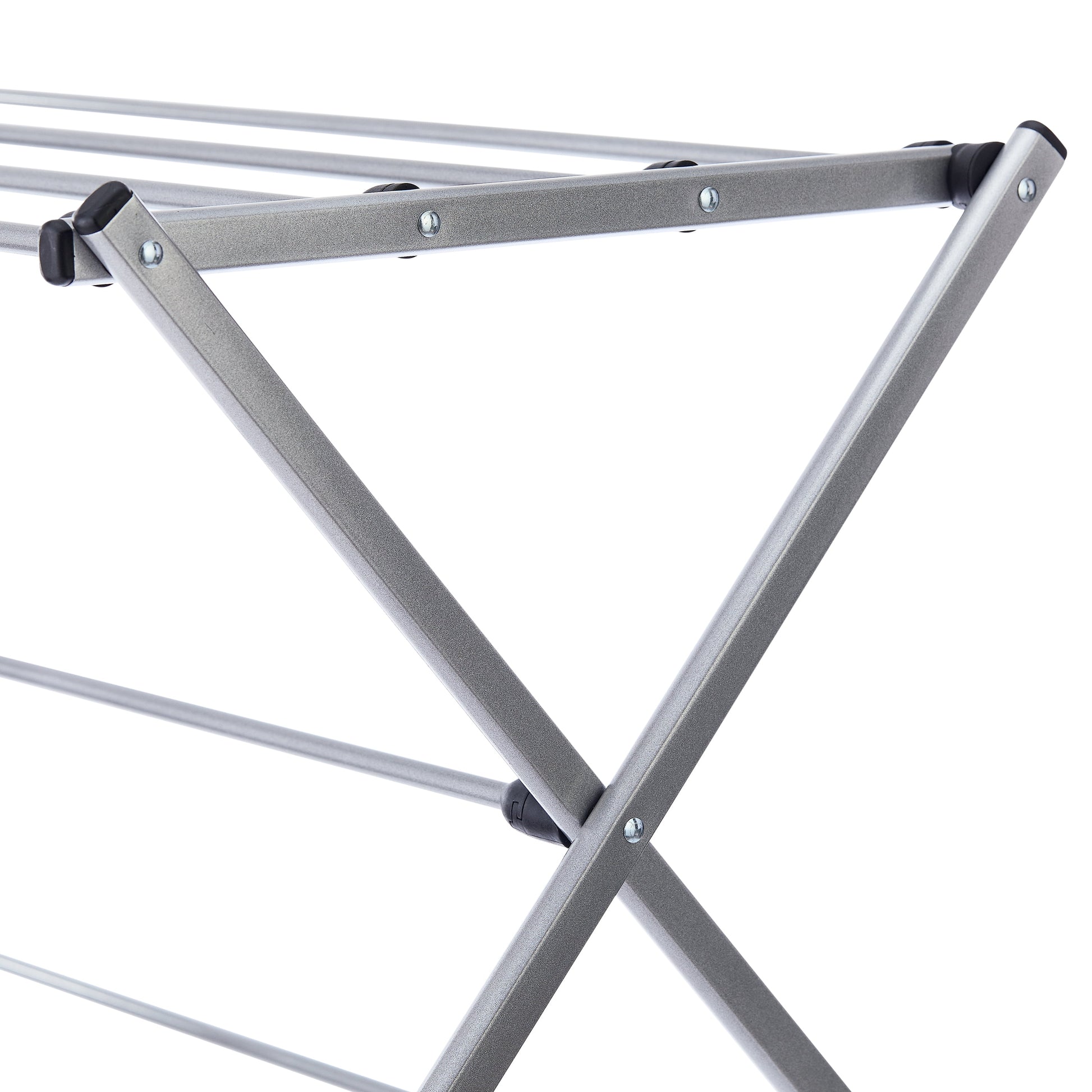Functional and Energy Saving Oversized Collapsible Steel Closets Clothes Drying Rack, Silver