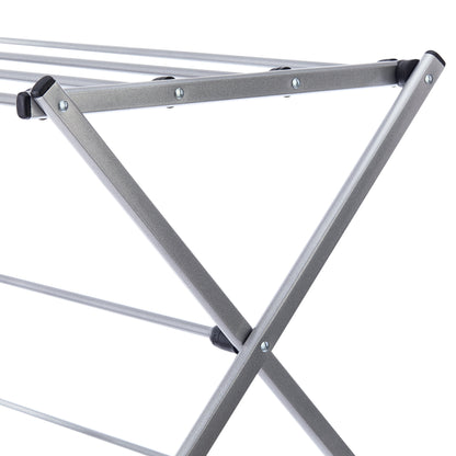 Functional and Energy Saving Oversized Collapsible Steel Closets Clothes Drying Rack, Silver