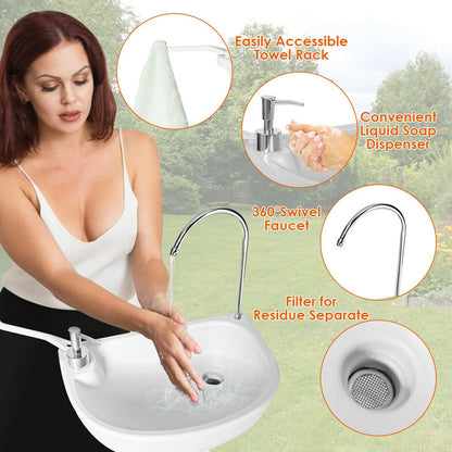 Portable Camping Sink with Towel Holder