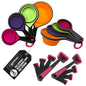 8-Piece Collapsible Measuring Cups and Measuring Spoons - Pink