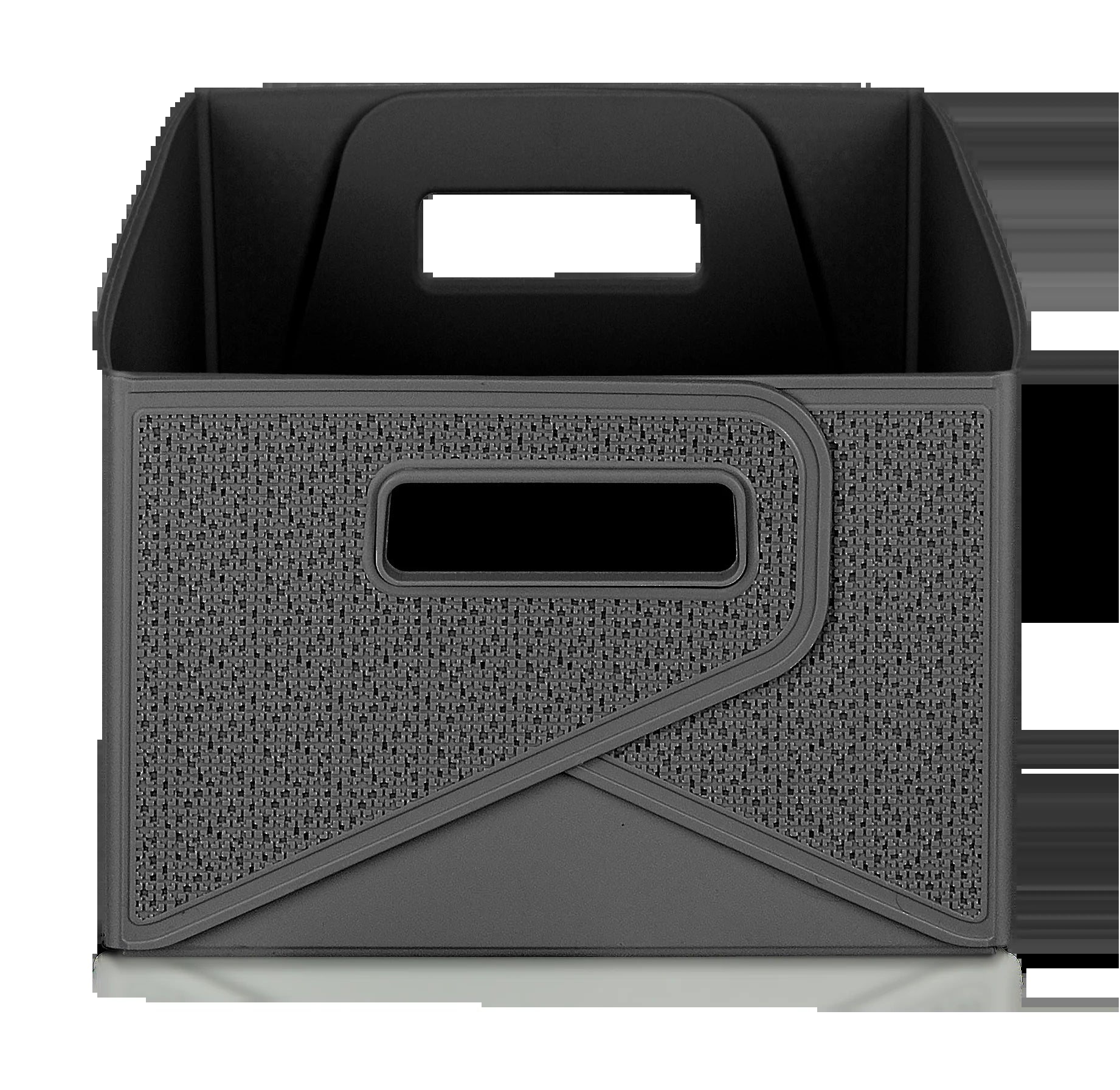 Collapsible Decorative Plastic Storage Bins, Set of 3, Grey